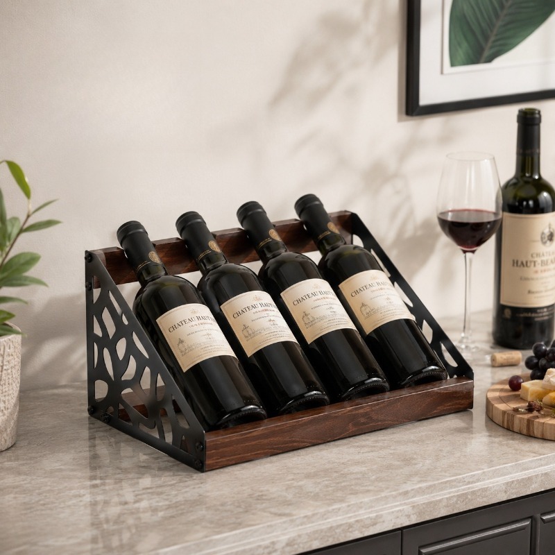 Home Bar Accessories - Ev Barı Ahşap Şaraplık Şarap Şişesi