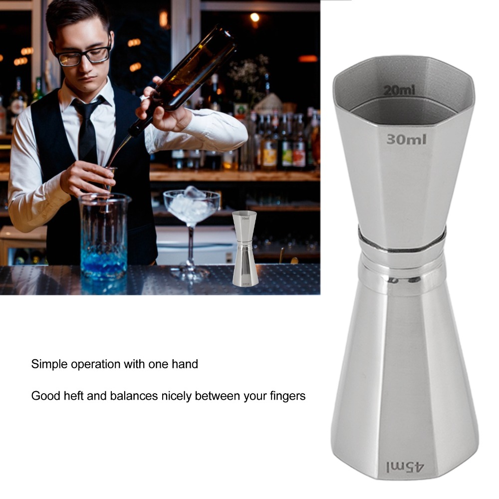 Jigger Double Sided - 304 Paslanmaz Çelik Çift Kokteyl Jigger'ı