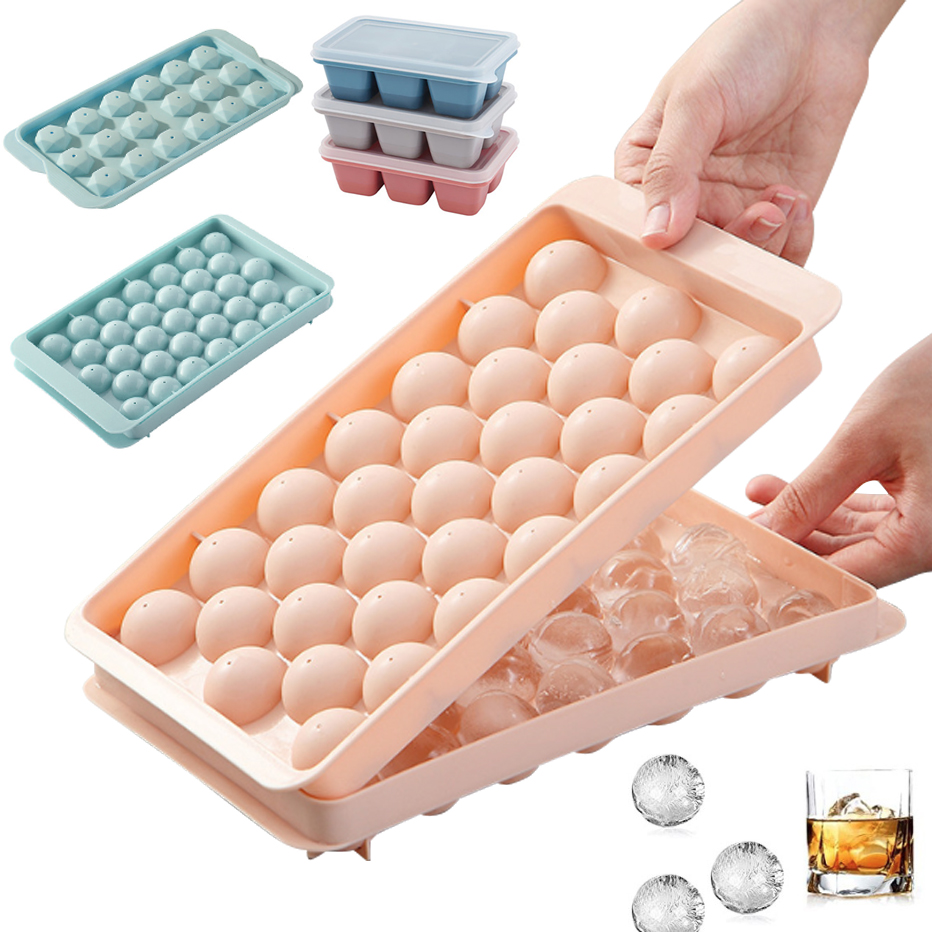 Ice Mold Sphere - 3D Yuvarlak Buz Küpü Tepsi Kapaklı