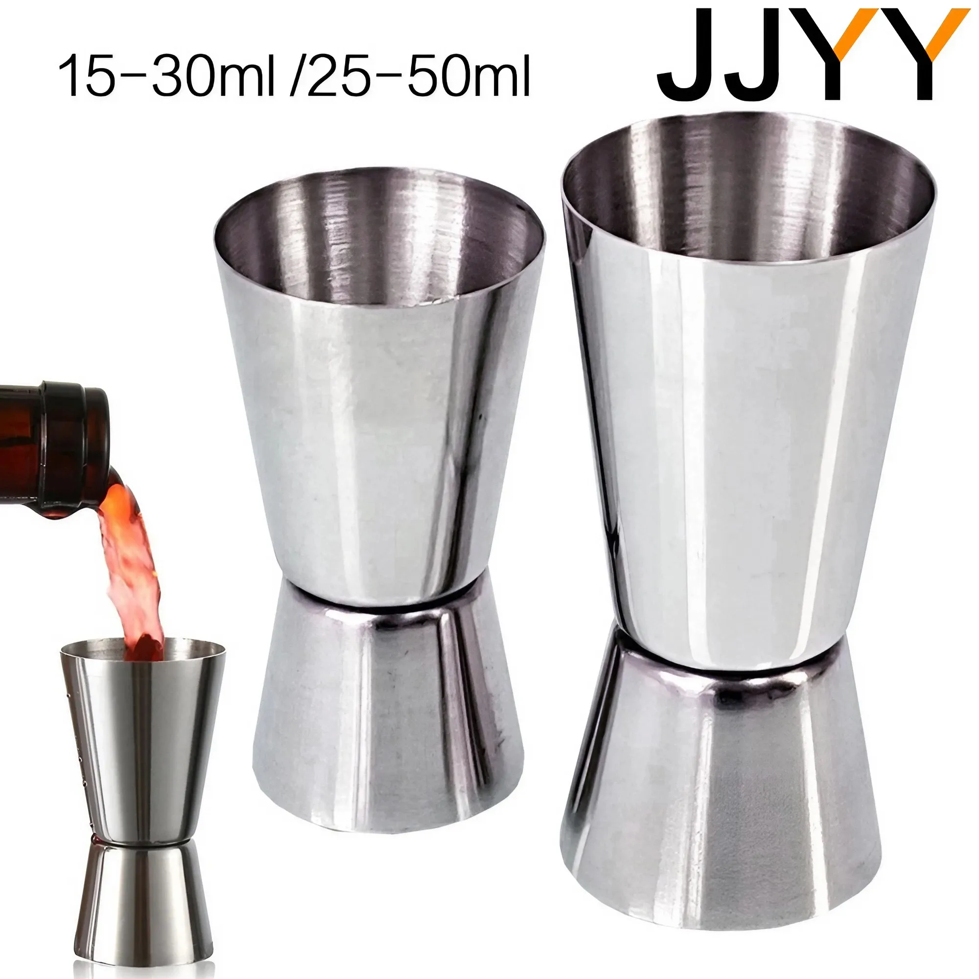 Jigger Double Sided - JJYY Paslanmaz Steel15-30ml 25-50ml Bar Parti