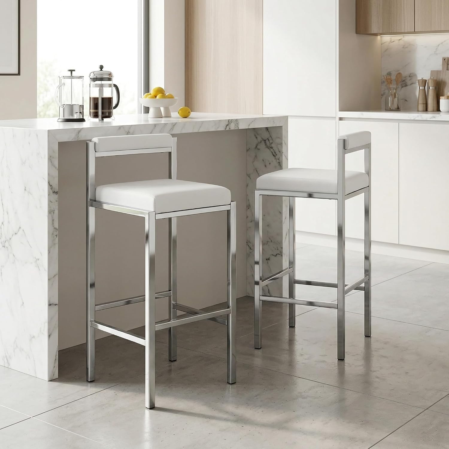 Home Bar And Counter - 2'li Bar Taburesi Seti, 30 İnç