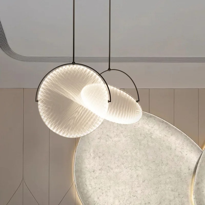 Home Bar And Counter - İskandinav Sanatsal Kumaş LED Sarkıt Lamba