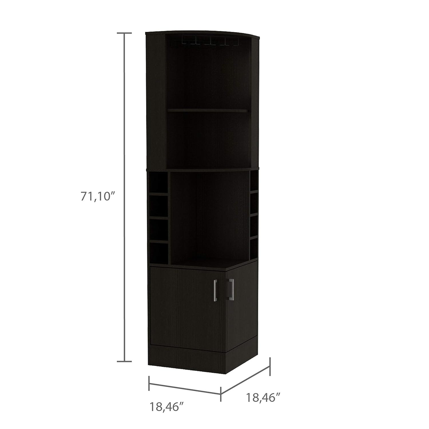 2 Raflı, Bardak Tutuculu, 8 Şi - Home Bar Shelf incelemesi ve fiyatı
