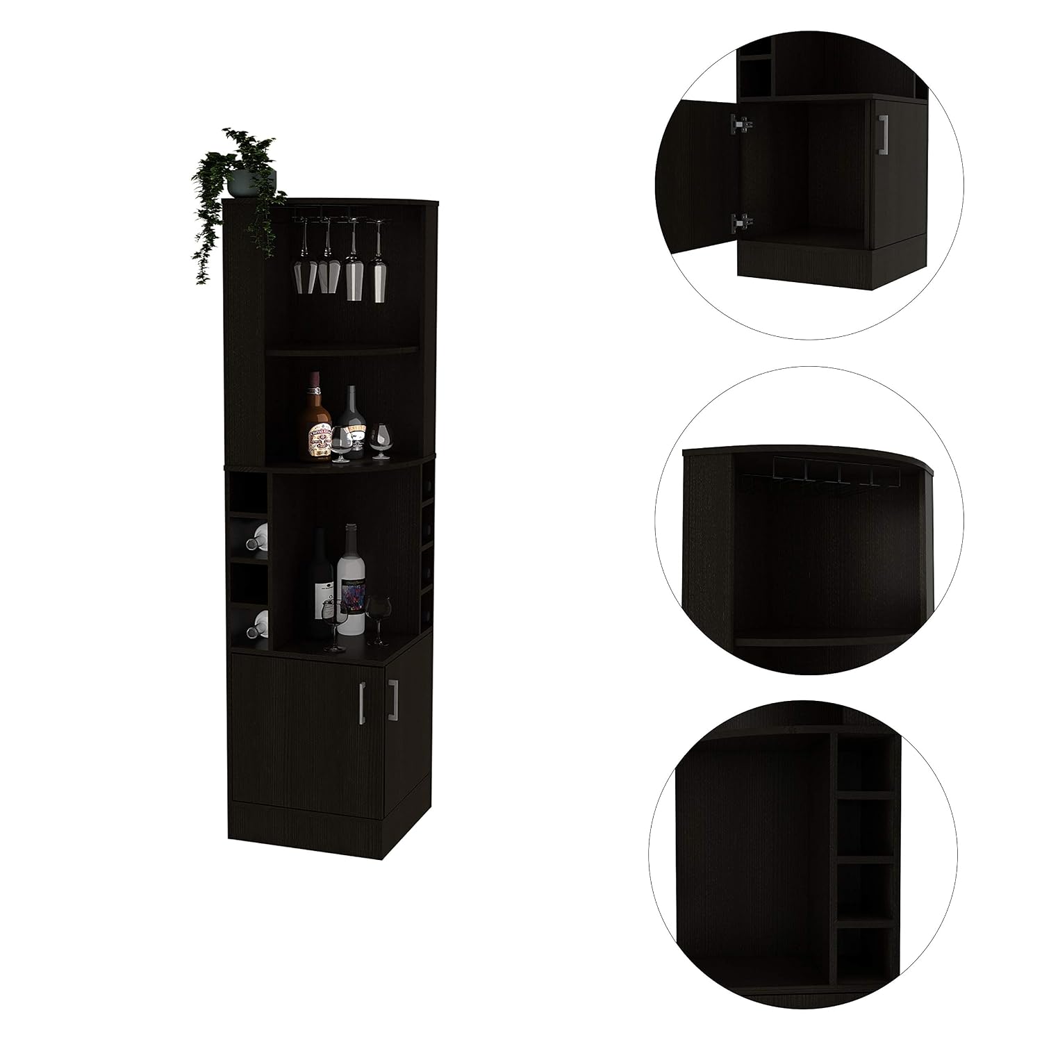 2 Raflı, Bardak Tutuculu, 8 Şi - Home Bar Shelf incelemesi ve fiyatı