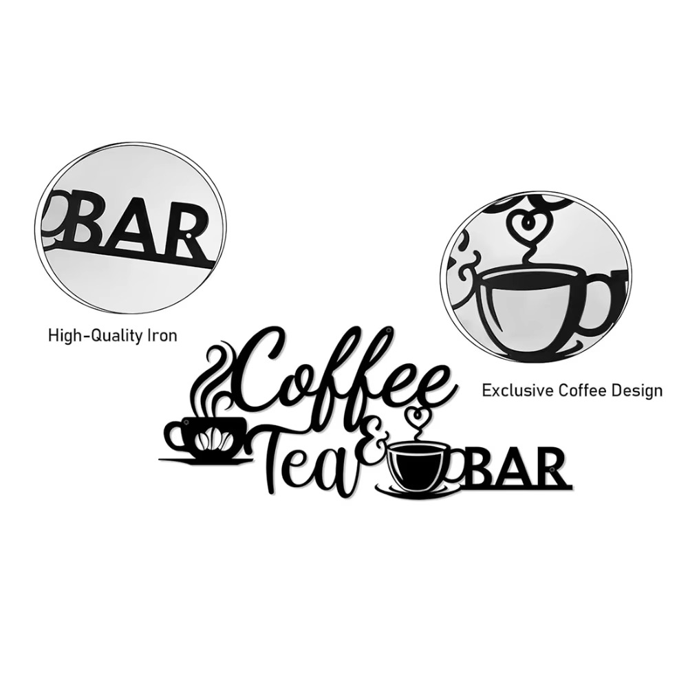 Metal Kahve Barı Tabelası – Şı - Home Bar And Coffee incelemesi ve fiyatı