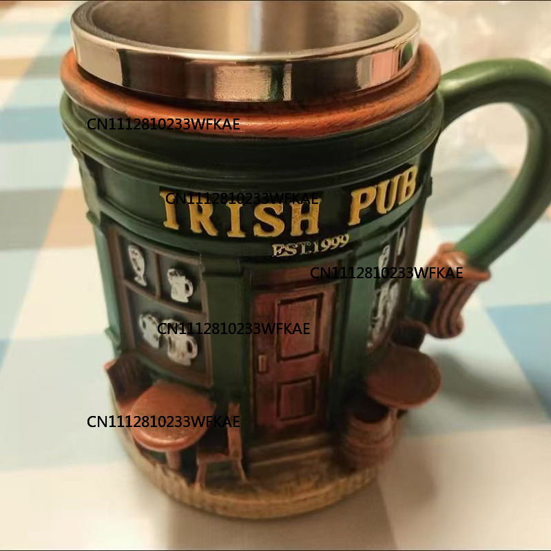 3D İrlanda Pub Desenli Paslanm - Home Bar And Coffee incelemesi ve fiyatı