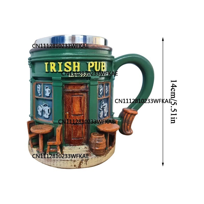 3D İrlanda Pub Desenli Paslanm - Home Bar And Coffee incelemesi ve fiyatı